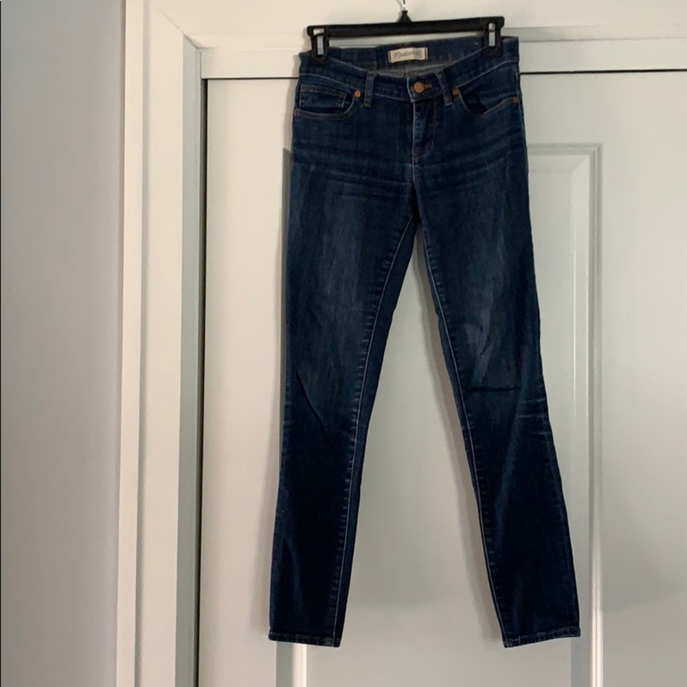 Madewell dark wash skinny skinny jeans